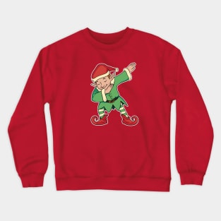 Cute Dabbing Elf Cartoon Crewneck Sweatshirt